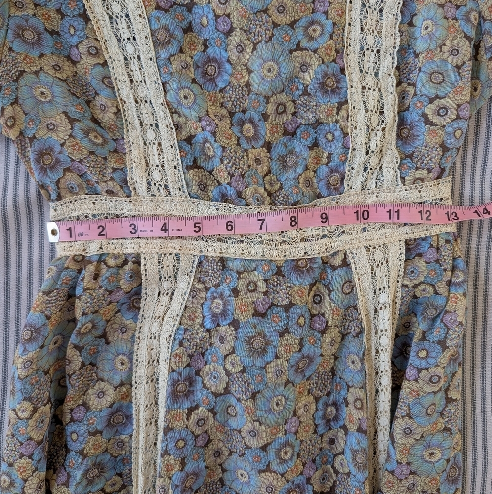 Gunne Sax vintage floral dress sz M - Picture 16 of 16